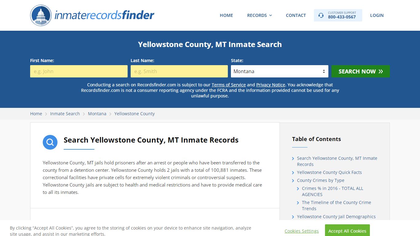Yellowstone County, MT Inmate Search - RecordsFinder